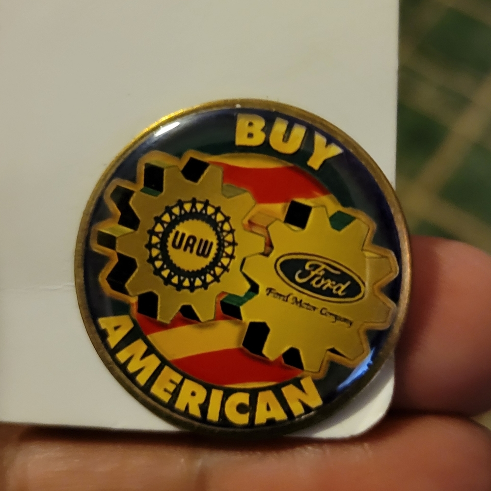Vintage Ford United Auto Workers Buy American Pin